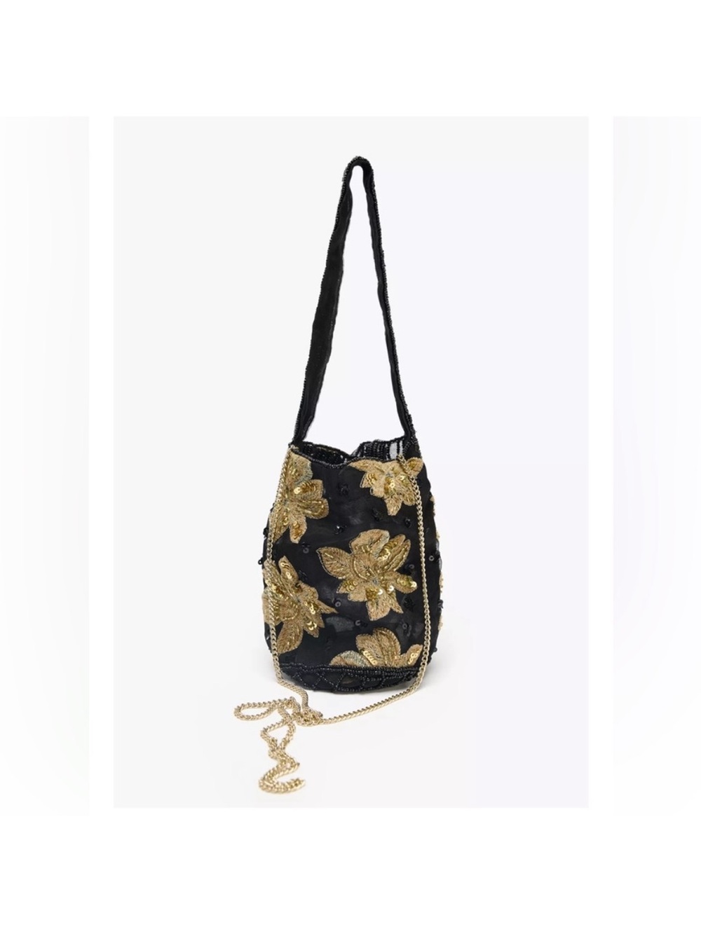 ZARA FLORAL EMBROIDERY
BEADS BUCKET BAG